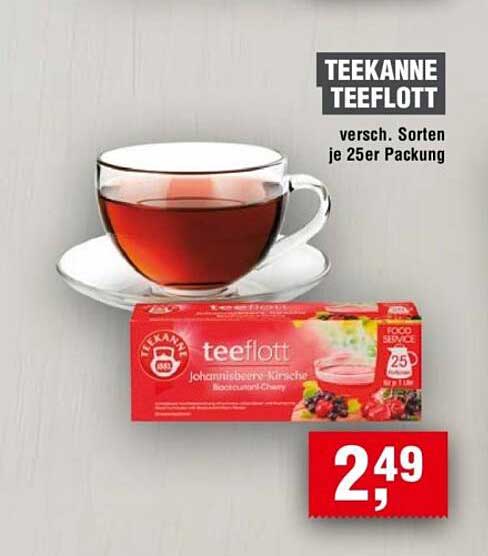 TEEKANNE TEEFLOTT - Johannisbeer-Kirsch, 25er Packung