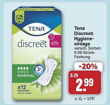 Tena Discreet Hygiene-einlage 12 Stück