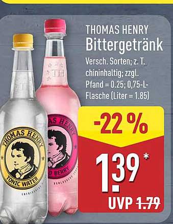 THOMAS HENRY Bittergetränk – Erfrischung für jeden Anlass