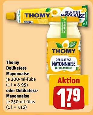Thomy Delikatess Mayonnaise 200 ml Tube oder 250 ml Glas
