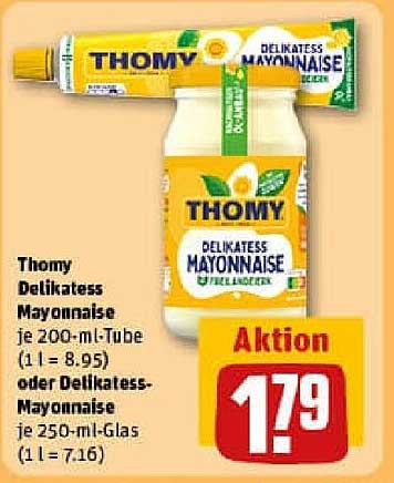 Thomy Delikatess Mayonnaise je 200-ml-Tube oder 250-ml-Glas
