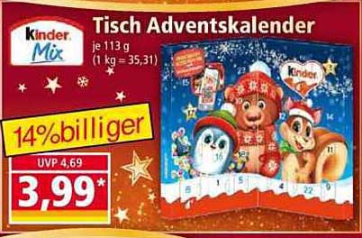 Tisch Adventskalender Kinder Mix je 113 g