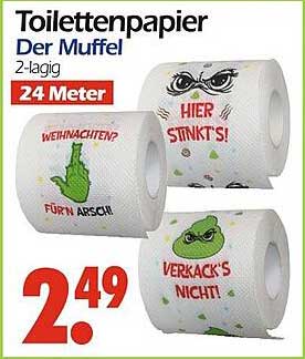 Toilettenpapier Der Muffel - 2-lagig, 24 Meter