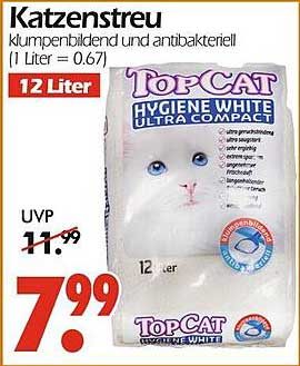 Top Cat Katzenstreu 12 Liter - Hygienisch und effektiv