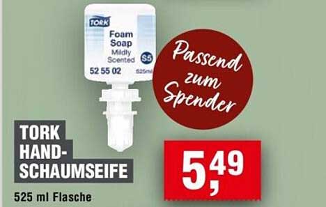 TORK HAND-SCHAUMSEIFE 525 ml Flasche