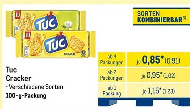Tuc Cracker 100-g-Packung - Verschiedene Sorten