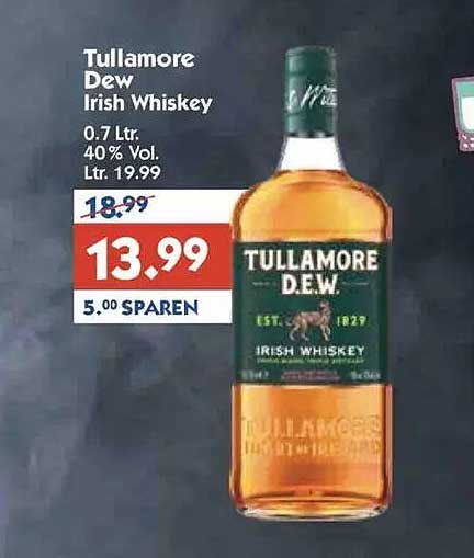 Tullamore Dew Irish Whiskey 0,7 L