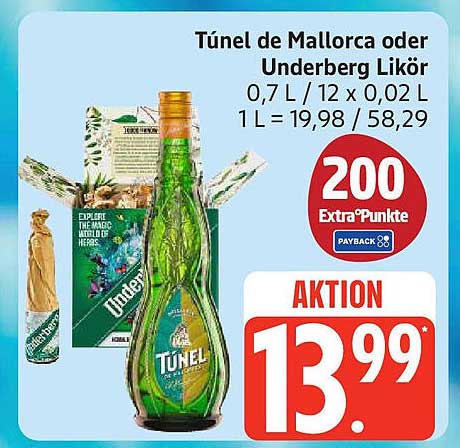 Tünel de Mallorca oder Underberg Likör 0,7 L