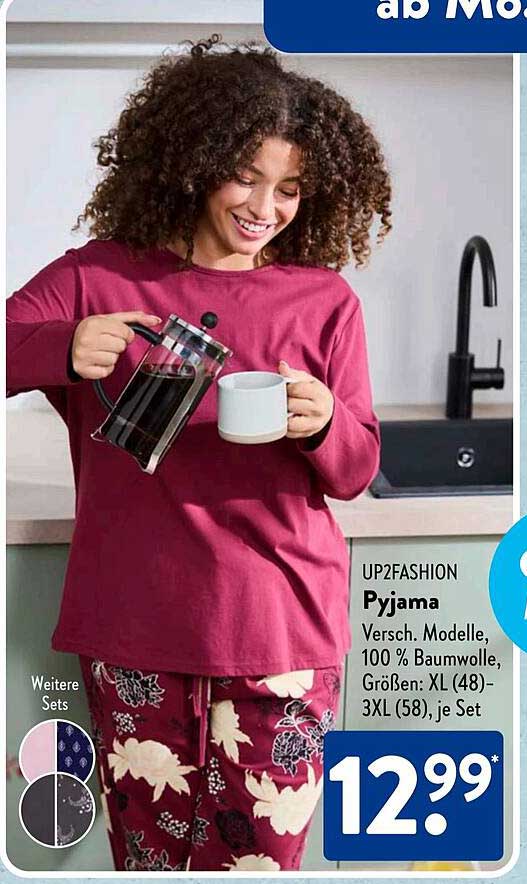 UP2FASHION Pyjama, verschiedene Modelle und Größen