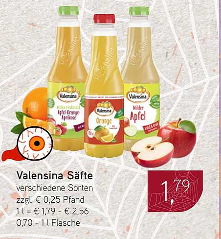Valensina Säfte - verschiedene Sorten zu einem unwiderstehlichen Preis!