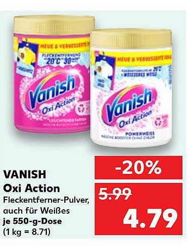 VANISH Oxi Action Fleckenentferner-Pulver 550 g