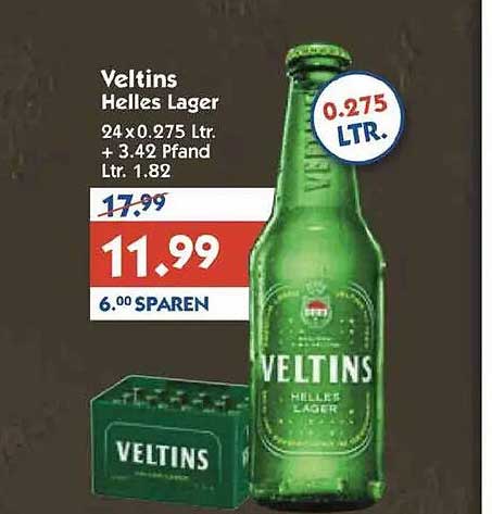 Veltins Helles Lager 24 x 0,275 L