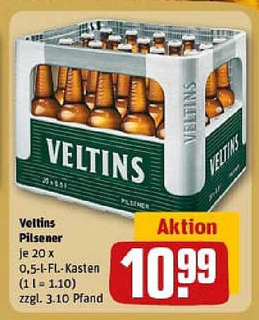 Veltins Pilsener 20 x 0,5-l-Flaschen Kasten