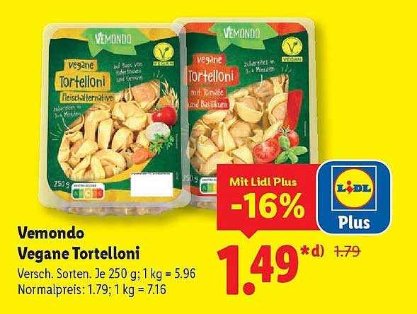 Vemondo Vegane Tortelloni