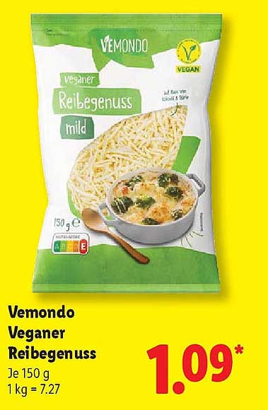 Vemondo Veganer Reibegenuss mild 150 g