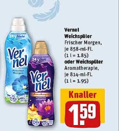 Vernel Weichspüler Frischer Morgen oder Aromatherapie