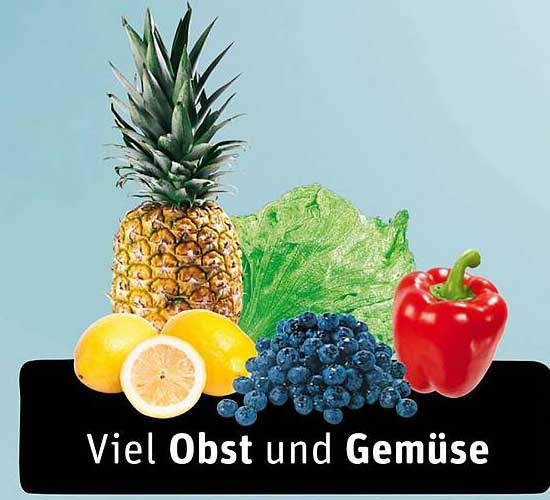 Viel Obst und Gemüse