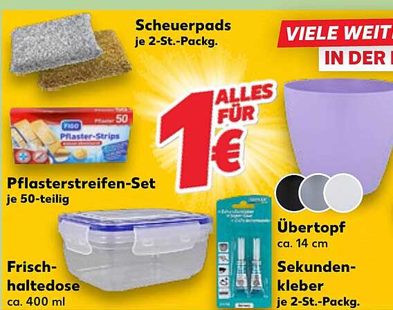 VIELE WEITERE ANGEBOTE IN DER AKTION – ALLES FÜR 1 €