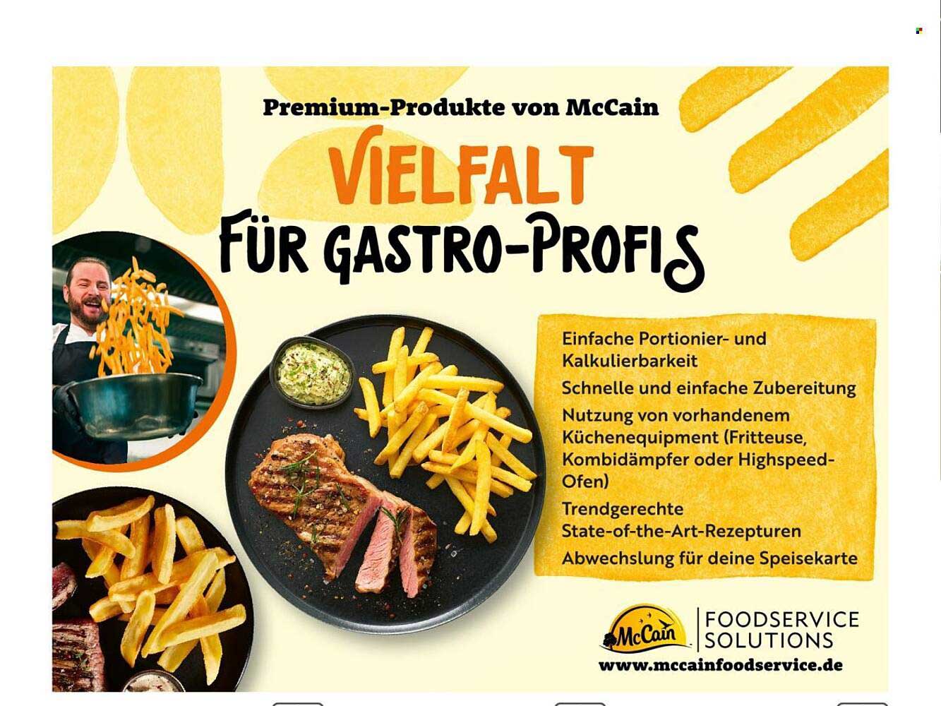 Vielfalt für Gastro-Profis - Premium-Produkte von McCain