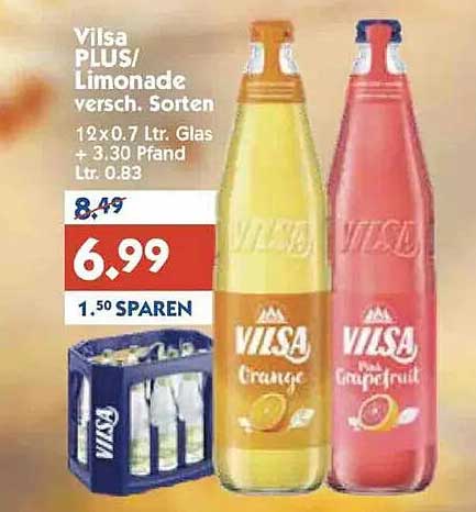 Vilsa PLUS/Limonade - verschiedene Sorten