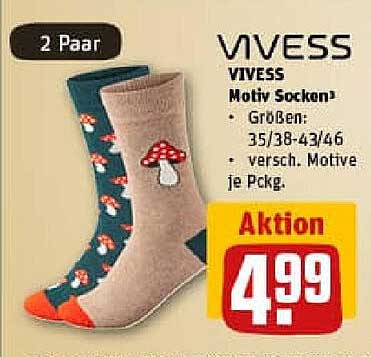VIVESS Motiv Socken - 2 Paar