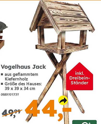 Vogelhaus Jack - aus gehlammtem Kiefernholz