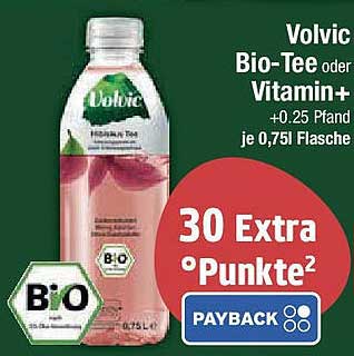 Volvic Bio-Tee oder Vitamin+ 0,75l Flasche