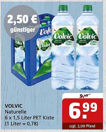VOLVIC Naturelle 6 x 1,5 Liter PET Kiste