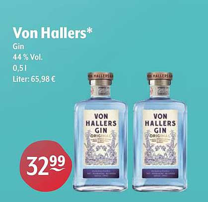 Von Hallers Gin 0,5l zu einem unschlagbaren Preis