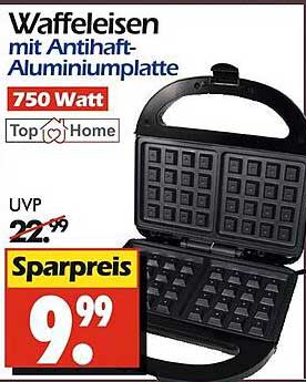 Waffeleisen mit Antihaft-Aluminiumplatte