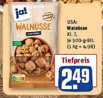 Walnüsse Kl. I, je 500-g-Btl.
