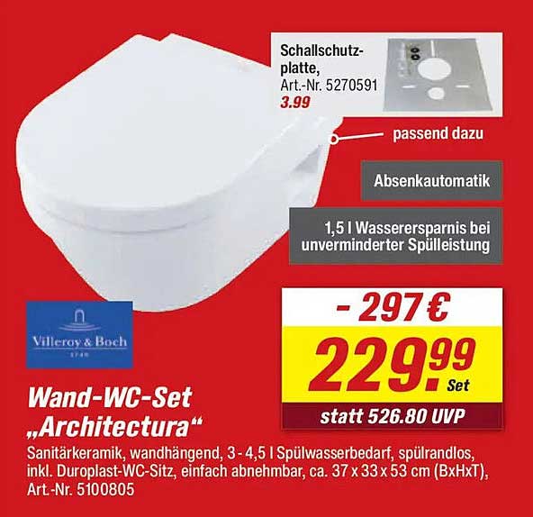 Wand-WC-Set „Architecture“