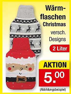 Wärmflaschen Christmas – verschiedene Designs, 2 Liter