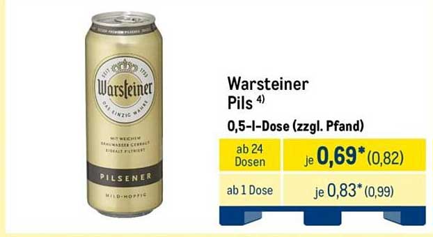 Warsteiner Pils 0,5 l Dose