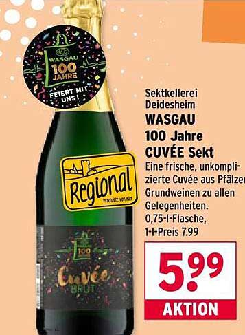 WASGAU 100 Jahre CUVÉE Sekt