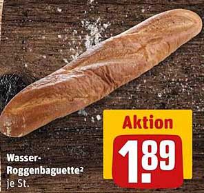 Wasser-Roggenbaguette je St.