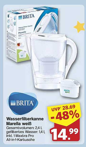 Wasserfilterkanne Marella weiß