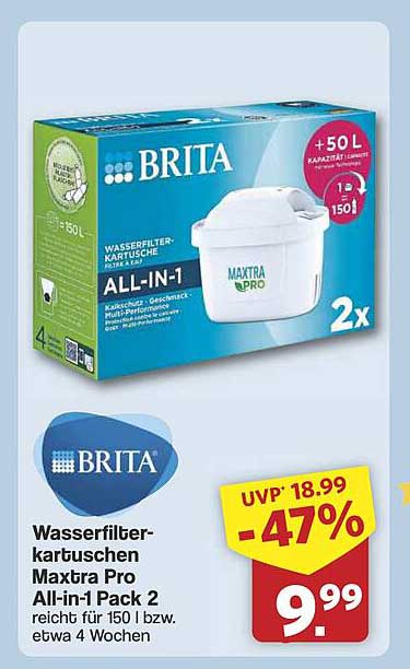 Wasserfilterkartuschen Maxtra Pro All-in-1 Pack 2
