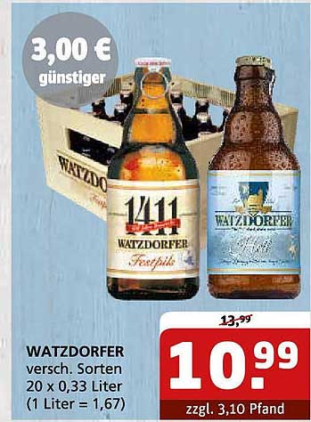 Watzdorfer Bier - 20 x 0,33 Liter