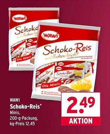 WAWI Schoko-Reis Minis 200-g-Packung