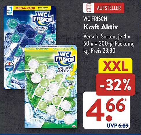 WC FRISCH Kraft Aktiv – Mega-Pack mit 32% Rabatt