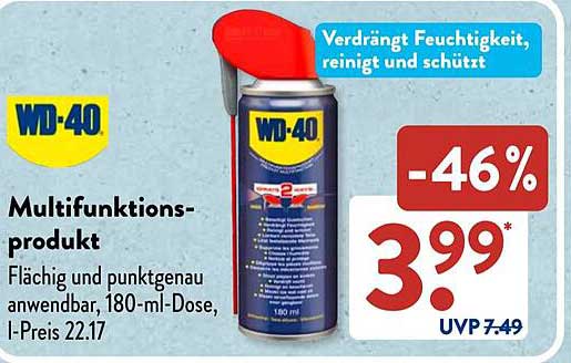 WD-40 Multifunktionsprodukt 180 ml