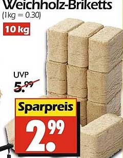 Weichholz-Briketts 10 kg