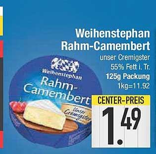 Weihenstephan Rahm-Camembert 125g