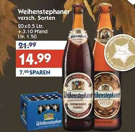Weihenstephaner Biere – 20 x 0,5 Ltr. – verschiedene Sorten