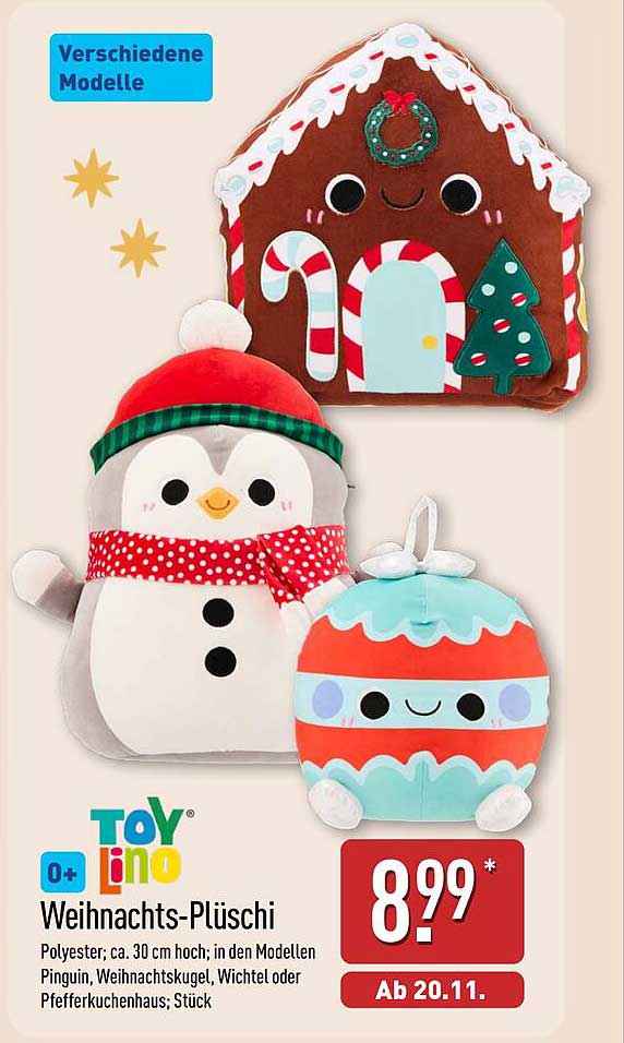 Weihnachts-Plüschis von ToyLino