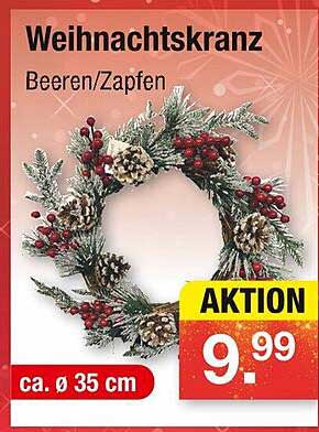Weihnachtskranz Beeren/Zapfen