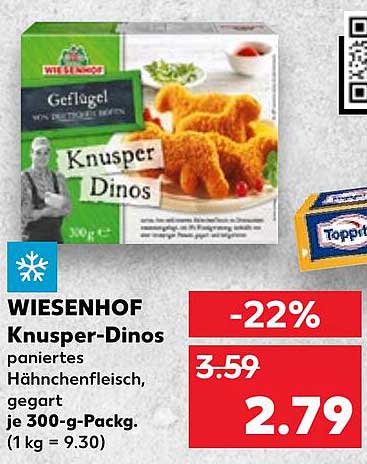 WIESENHOF Knusper-Dinos – Panierte Hähnchenfleischstücke