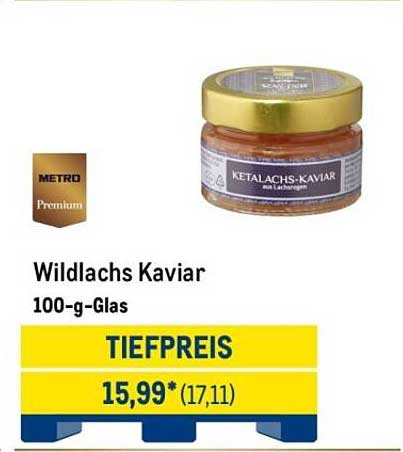 Wildlachs Kaviar 100-g-Glas
