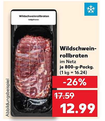 Wildschweinrollbraten im Netz je 800-g-Packg.
